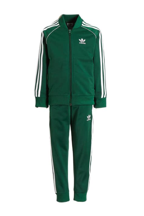 adidas pak donker groen|Adidas trainingspak heren.